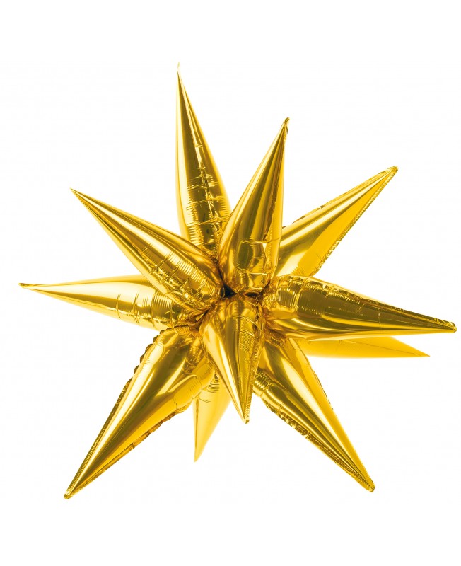 Ballon étoile dorée 3d 95 cm