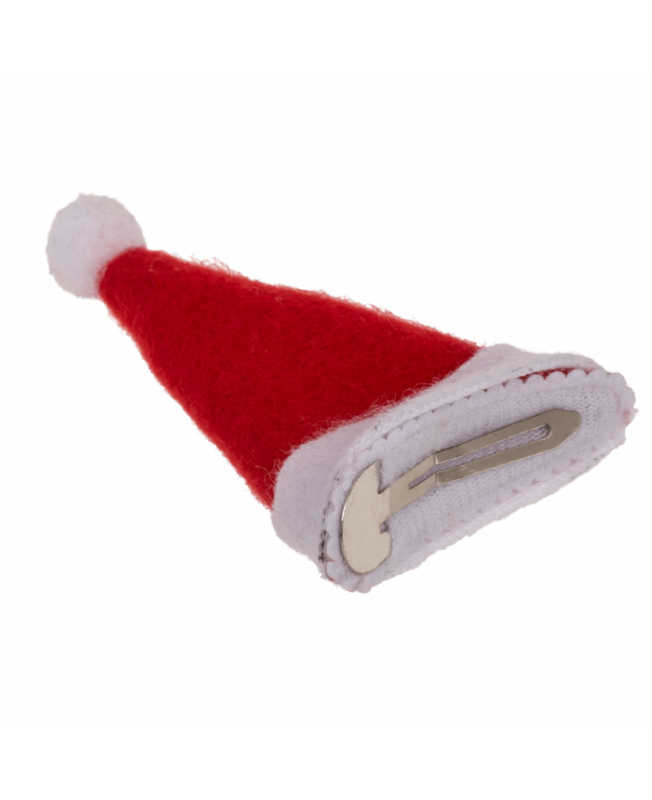 Mini bonnet de père Noël sur pince