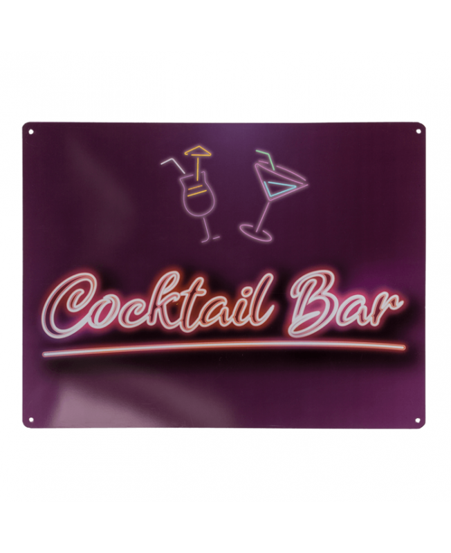 Panneau métal Cocktail Bar