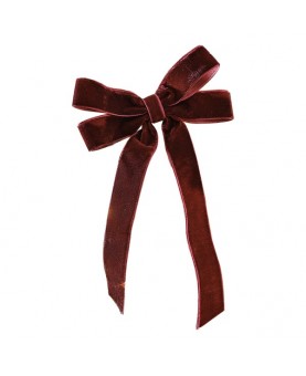 Décoration de sapin de Noël - Noeud en velours rouge