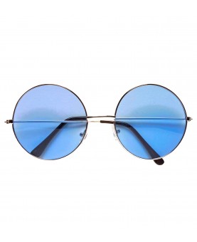 Lunettes hippie années 70 bleues