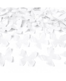Canon confettis papillons blancs 60 cm