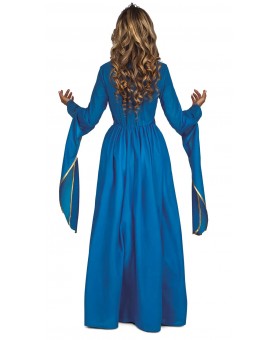 Costume princesse médiévale bleue adulte