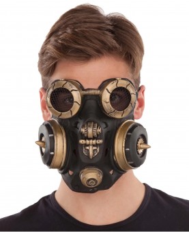 Masque à gaz steampunk latex