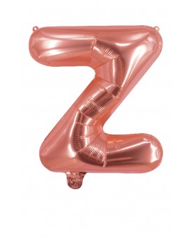 Ballon mylar lettre Z rose gold 100 cm Gonflé à l'hélium