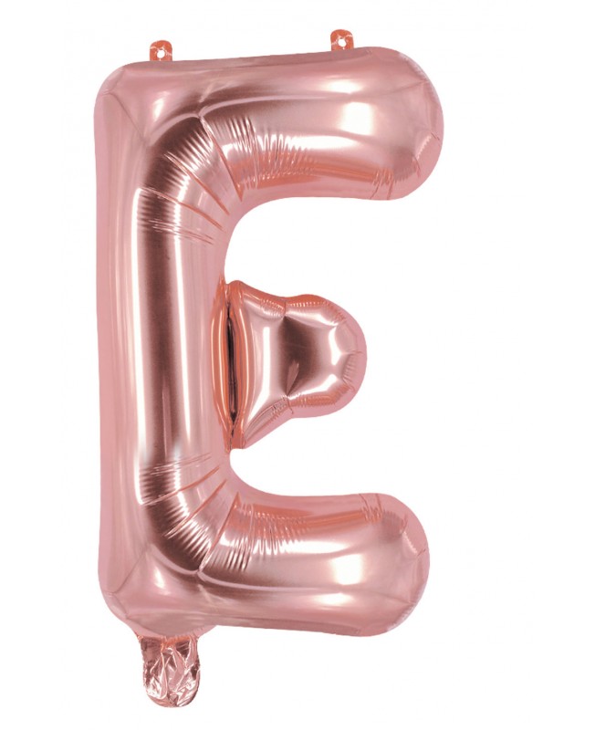 Ballon mylar lettre E rose gold 100 cm Gonflé à l'hélium