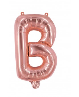 Ballon mylar lettre B rose gold 100 cm Gonflé à l'hélium