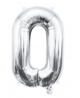 Ballon mylar lettre O argenté 100 cm Gonflé à l'hélium