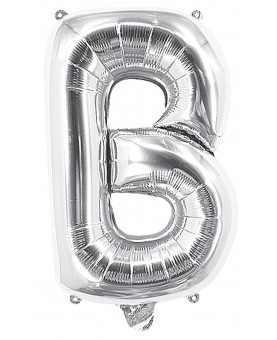 Ballon mylar lettre B argenté 100 cm Gonflé à l'hélium