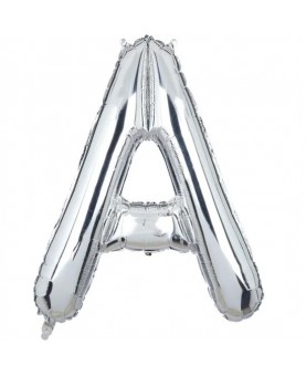 Ballon mylar lettre A argenté 100 cm Gonflé à l'hélium