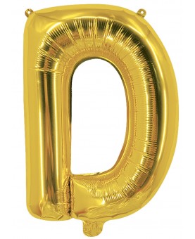 Ballon mylar lettre D doré 100 cm Gonflé à l'hélium