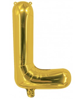 Ballon mylar lettre L doré 100 cm Gonflé à l'hélium