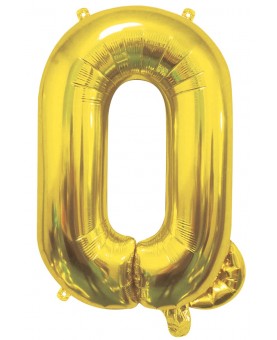 Ballon mylar lettre Q doré 100 cm Gonflé à l'hélium