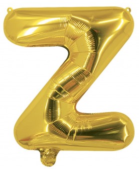 Ballon mylar lettre Z doré 100 cm Gonflé à l'hélium