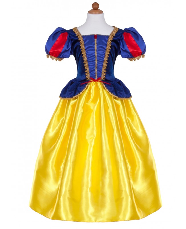 Robe de princesse jaune et bleu de luxe