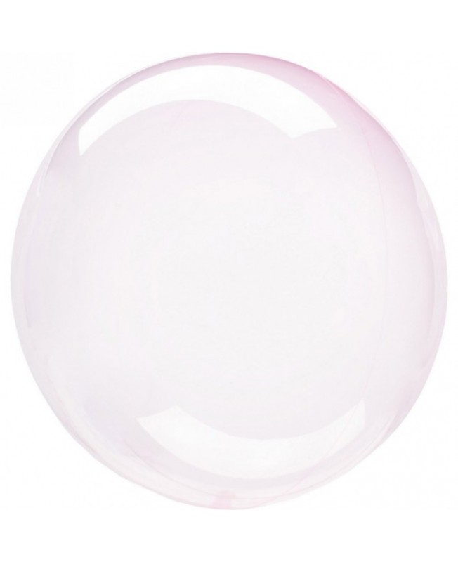 Ballon boule rose cristal gonflé à l'hélium
