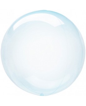 Ballon boule bleu cristal gonflé à l'hélium