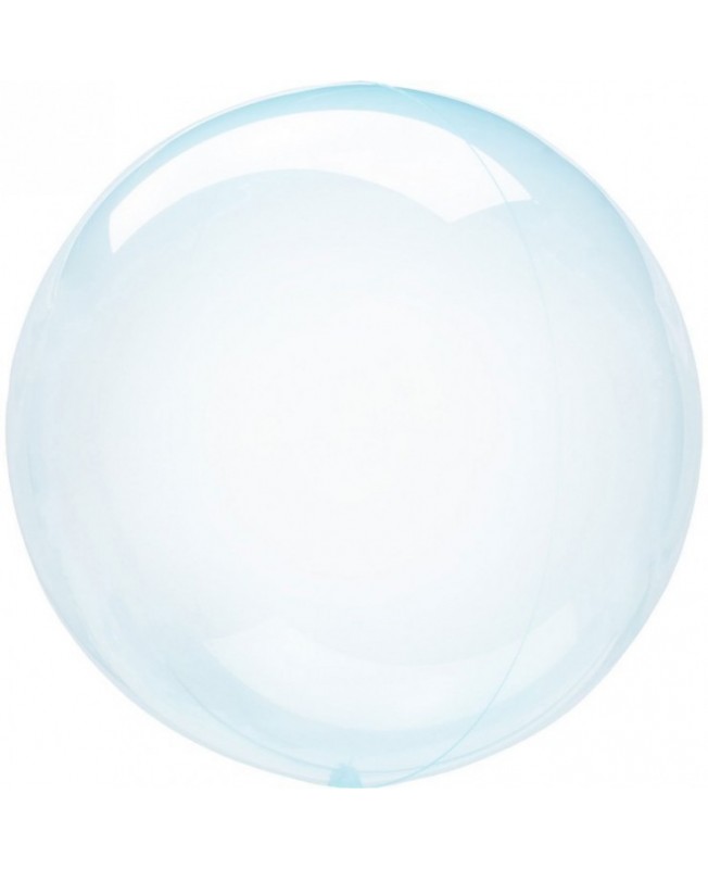 Ballon boule bleu cristal gonflé à l'hélium
