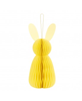 Lapin papier alvéolé jaune 30 cm