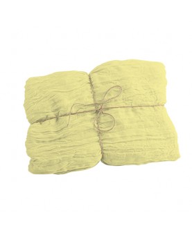 Chemin de table cheesecloth jaune pâle