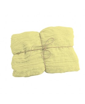 Chemin de table cheesecloth jaune pâle