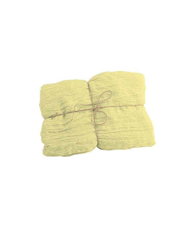 Chemin de table cheesecloth jaune pâle