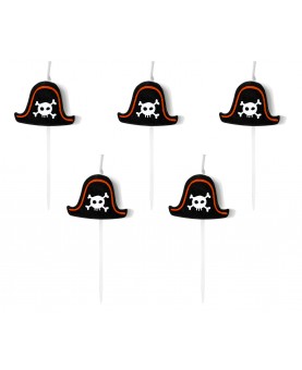 5 bougies chapeau pirate