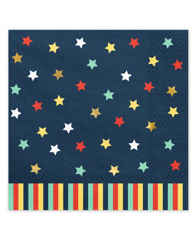 12 serviettes étoiles