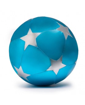 Ballon bleu étoiles argentées tissu 30 cm