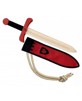Épée médiévale Kamelot rouge 50 cm