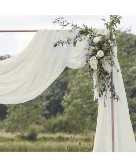Toile de fond de mariage en tissu drapé ivoire