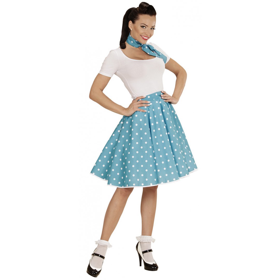 Jupe Rock'n roll 50's turquoise