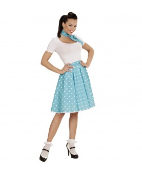 Jupe Rock'n roll 50's turquoise