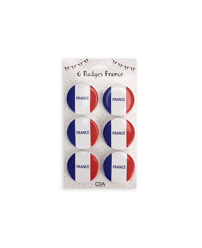 6 badges tricolores France