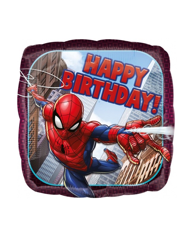 Ballon carré Spider-man Happy birthday