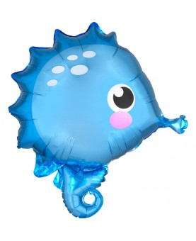 Ballon hippocampe bleu