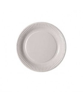 Assiettes blanches en carton x50