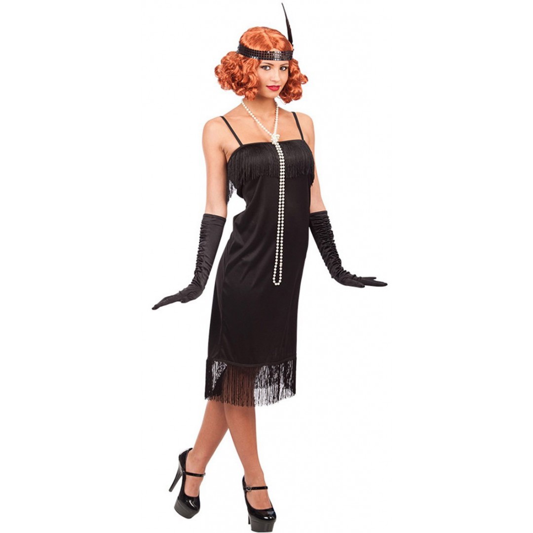 Déguisement robe Charleston de luxe noir femme - Happy Fiesta Lyon