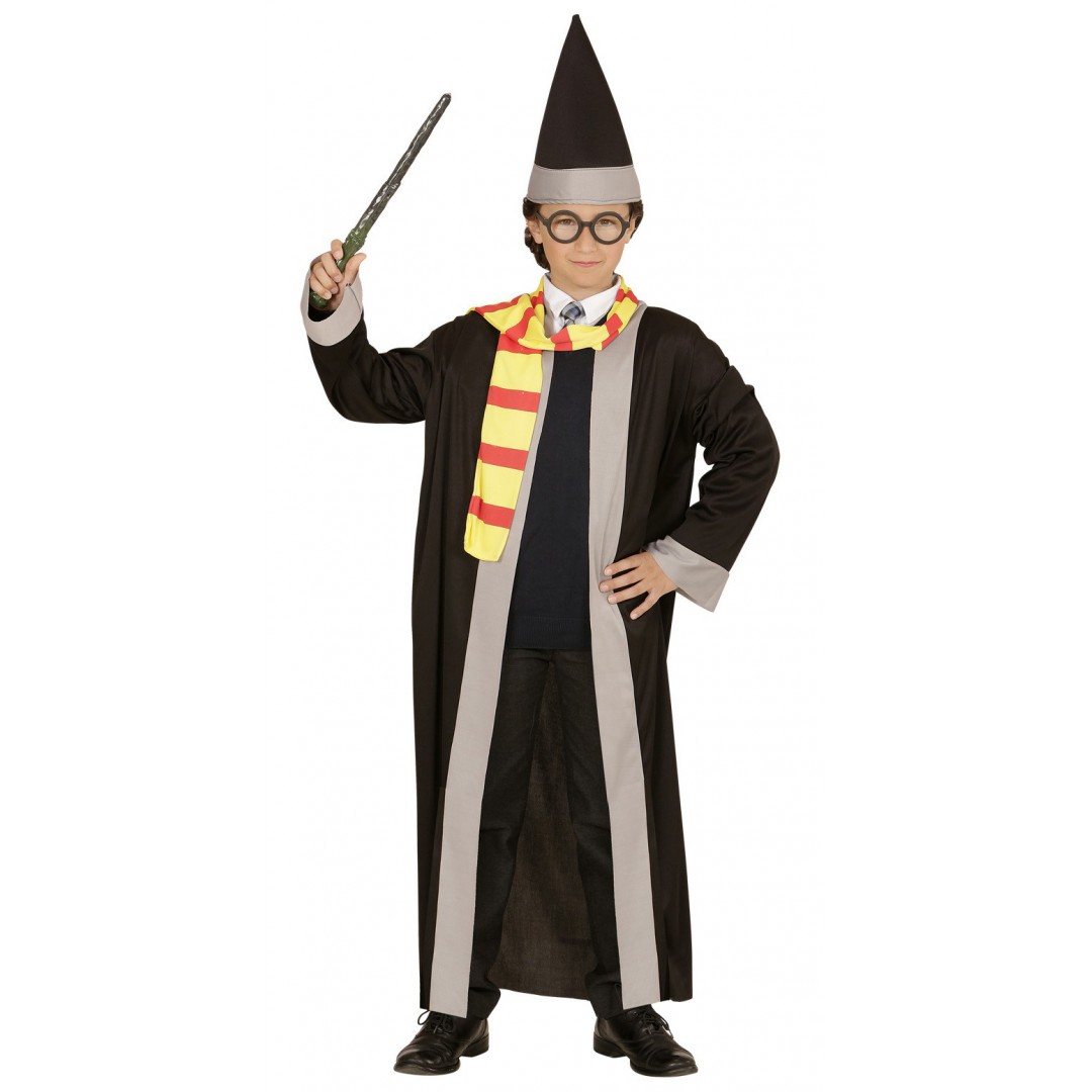 URAQT Deguisement Sorcier per Enfant, Costume de Magicien, Ensemble