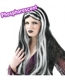 Perruque sorcière phosphorescente