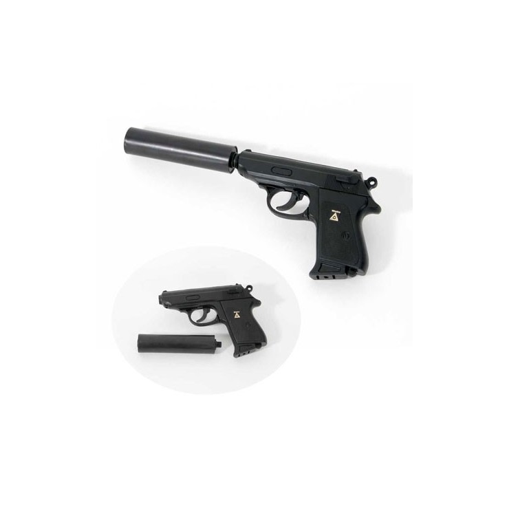 Pistolet PPK avec silencieux