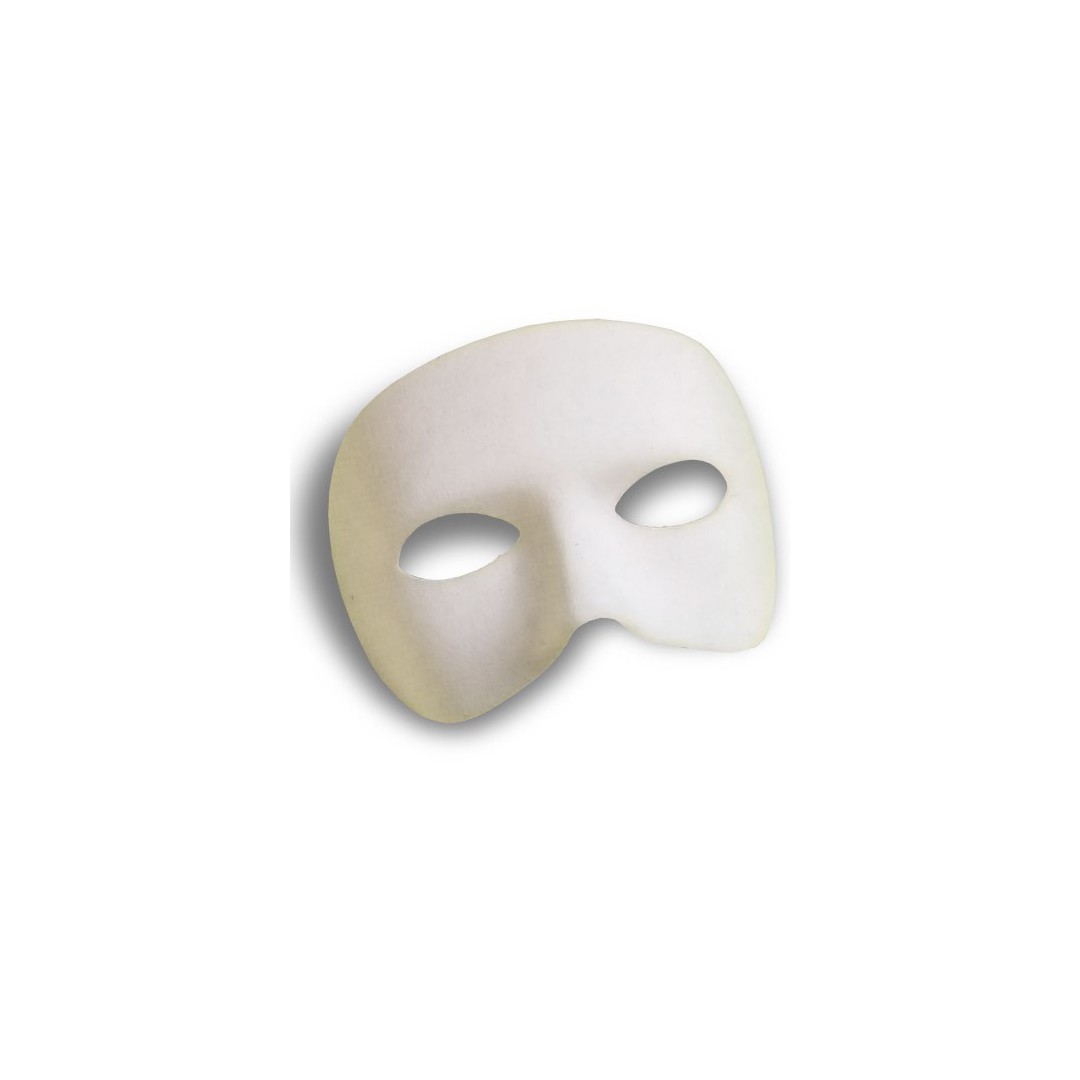 Demi-masque blanc tissu