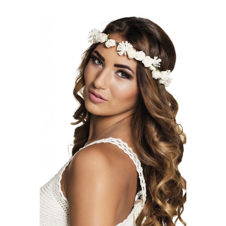 Couronne de fleurs blanches