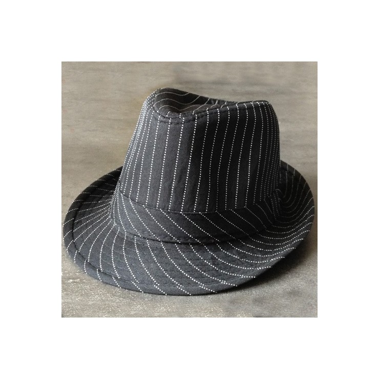 Borsalino noir rayé