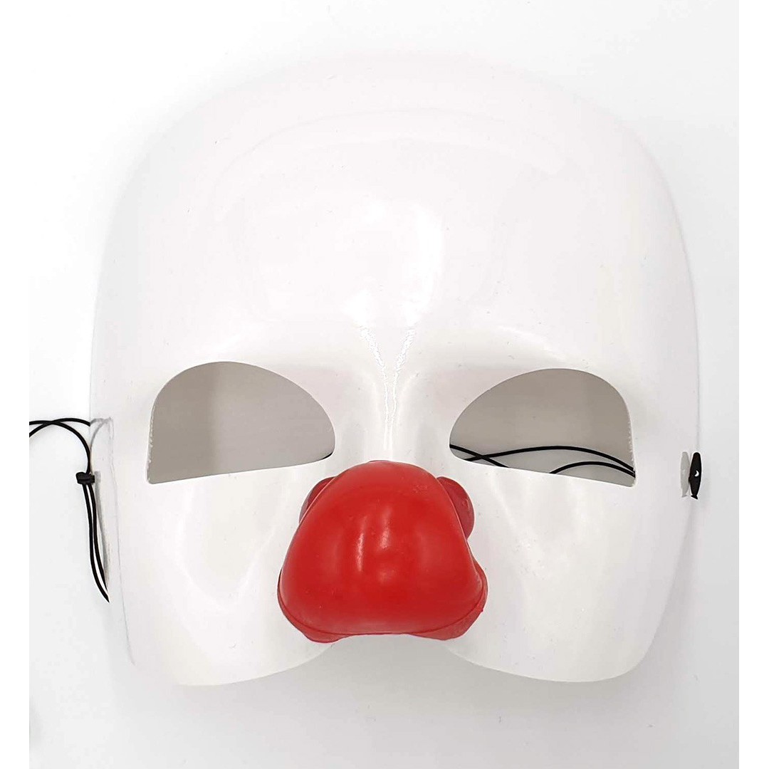 Demi-masque blanc tissu - Fiesta Republic