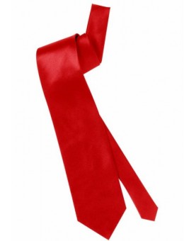 Cravate rouge satinée