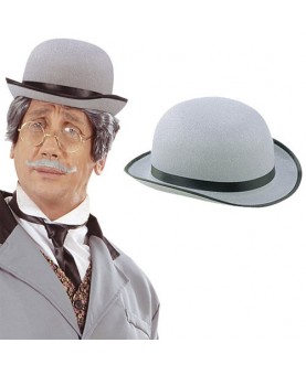 Chapeau melon gris