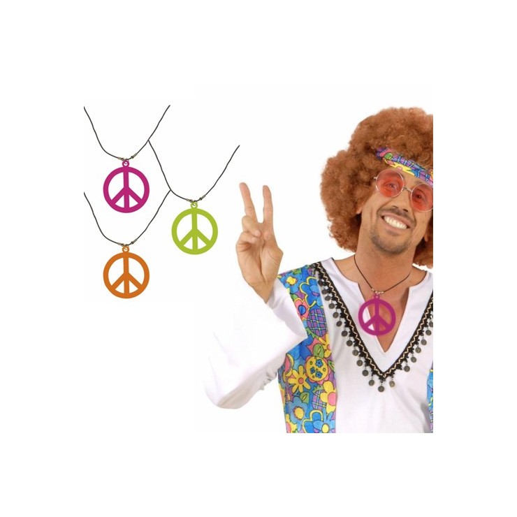 Collier hippie fluo