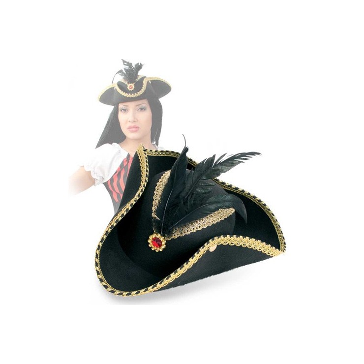 Tricorne femme pirate