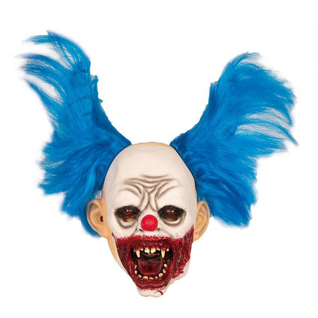 Masque Clown Cornes Bleues